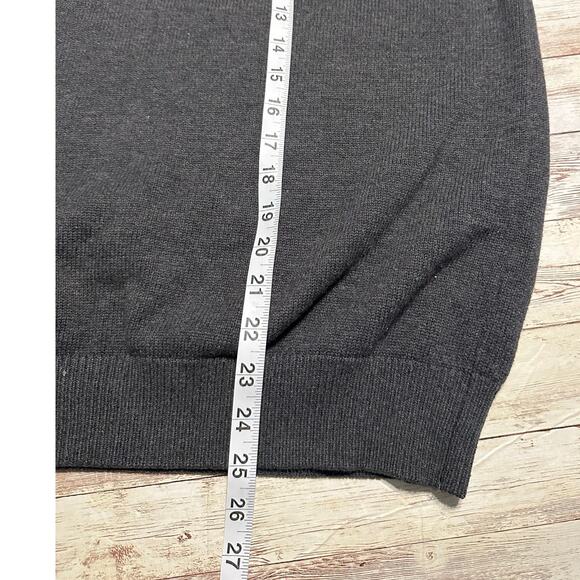 Vineyard Vines Cotton Wool Quarter Zip Sweater Men's Medium Leather Elbow Patch - Picture 7 of 7